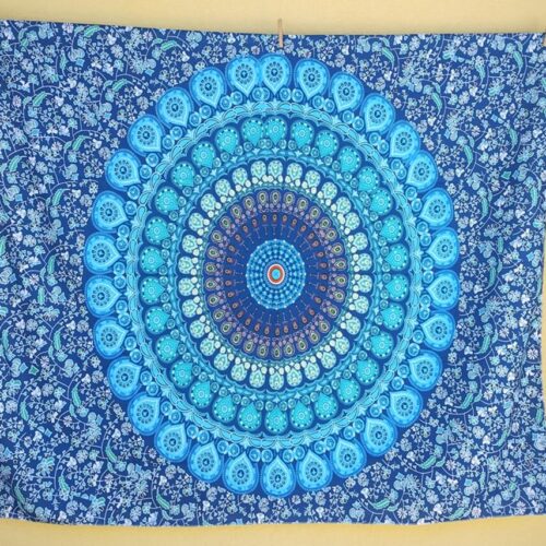 Paví klid Mandala – Tapisérie na zeď