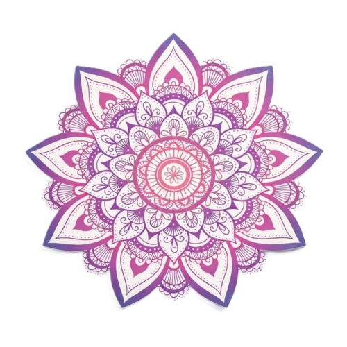 Samolepka na zeď mandala růžovo-fialová