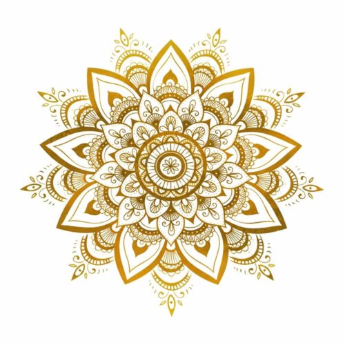 Samolepka na zeď - Mandala zlatá